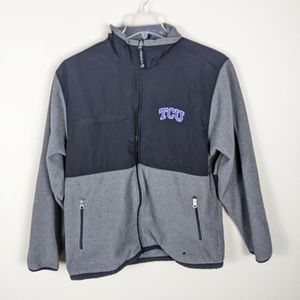 TCU Fleece Zip Up Jacket SZ Large